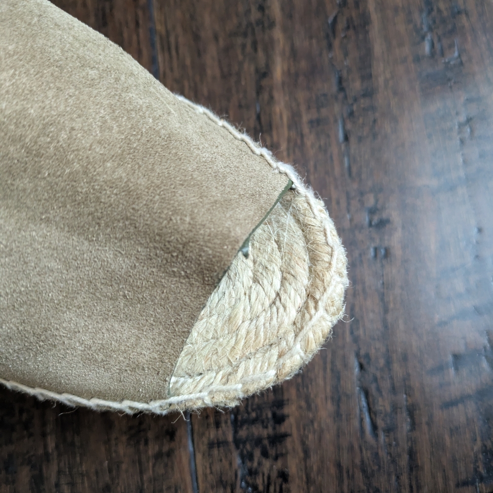 Chloé Brown Suede Espadrille Wedge Sandals with Ankle Strap - Picture 6 of 6